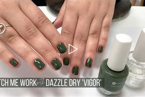 Salon manicure with Dazzle Dry VIGOR [WATCH ME WORK]
