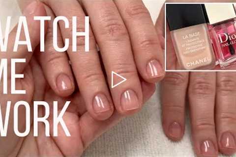 CLEAN LOOK MANICURE  w/Chanel & Dior [WATCH ME WORK/NO AUDIO/JUST MUSIC]