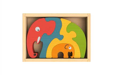 Wooden Elephant Family Puzzle