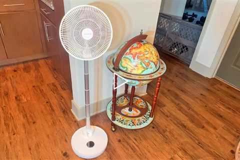 TriPole 12'' Standing Fan Oscillating Pedestal Fan