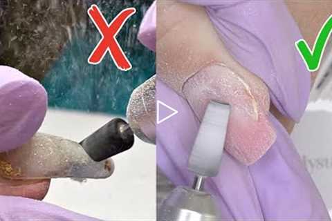 You need to Stop 🛑 Inhaling Nail Dust! Trying Dust Collector by Melodysusie | Nude Gel Nails Fill