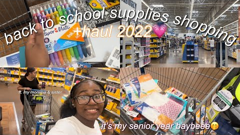 back to school supplies shopping + haul 2022💗 | senior year
