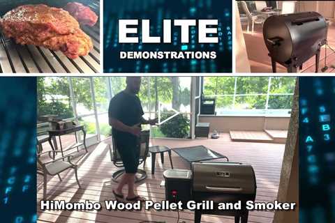 HiMombo Wood Pellet Grill and Smoker TWPG 305 sq, 8 in 1 BBQ Grill