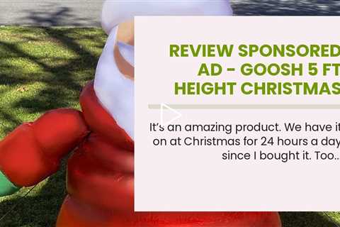 Review Sponsored Ad - GOOSH 5 FT Height Christmas Inflatable Outdoor Smiley Santa Claus Wearing...