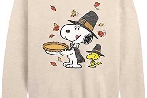 Peanuts – Thanksgiving Scene – Women’s Lightweight French Terry Pullover