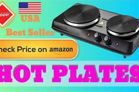 Hot Plates   OVENTE BGS102B Countertop Electric Double CastIron Burner with Temperature Control