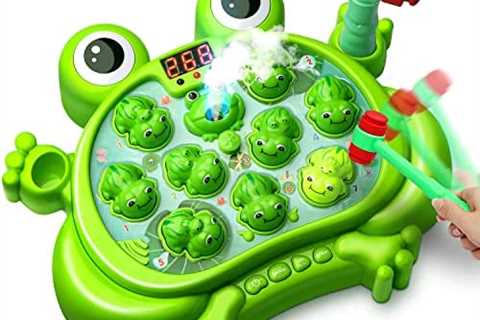 Whack A Frog Game,Toys for 2 Year Old Boy and Toddlers,5 Modes,45 Levels,with 9 Music Spray and..