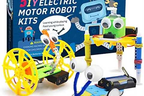 Giggleway Electric Motor Robotic Science Kits, DIY STEM Toys for kids, Building Science Experiment..