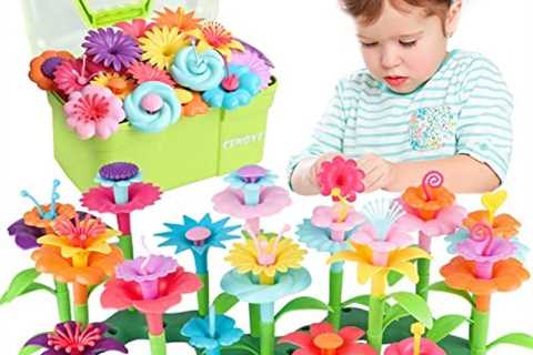 CENOVE Toddler Toys Gifts for 3 4 5 6 7 Year Old Girls and Boys,Flower Garden Building Toy STEM..