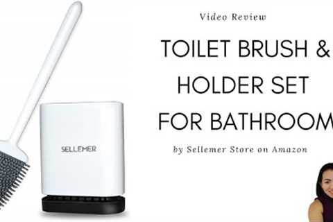 Toilet Brush & Holder Set for Bathroom by Sellemer Store on Amazon