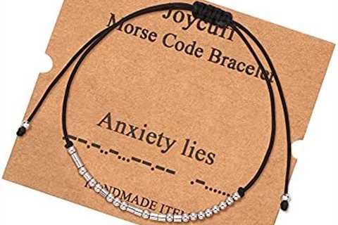 JoycuFF Morse Code Bracelets for Women Funny Inspirational Jewelry Gifts for Her Mom Daughter..