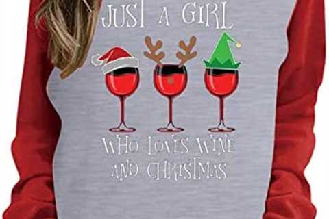 Long Sleeve Shirts for Women Christmas Funny Graphic Crewneck Sweatshirts Plus Size Tree Shirts..