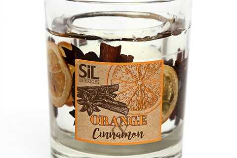 Gel Candle Large Cinnamon & Orange Scented Wax Candles