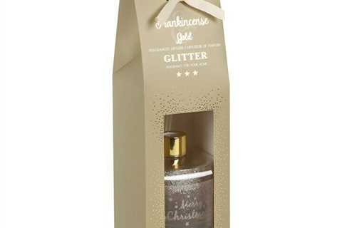 Reed Diffuser Vanilla Frankincense Gold Glitter