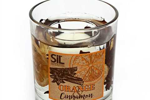 Gel Wax Candle Cinnamon and Orange Scented Medium Candles