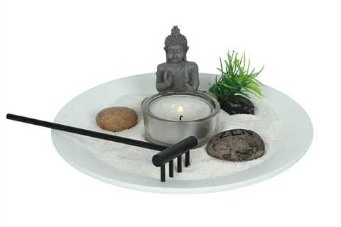 Mini Zen Garden Kit Desktop Indoor Zen Garden With Candle Holder