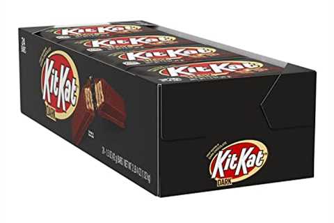 KIT KAT Dark Chocolate Wafer Candy, Bulk, Individually Wrapped, 1.5 oz Bars (24 Count)