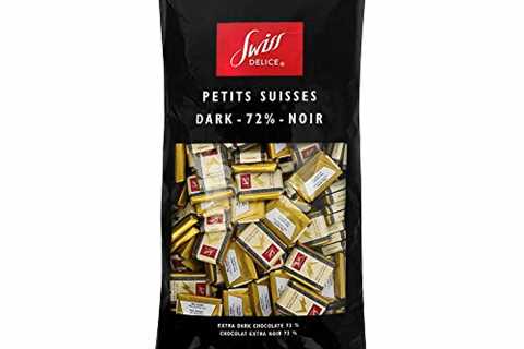 Swiss Delice Dark Chocolate Squares – 72% Chocolate Noir – Chocolates Individually Wrapped – 2.8 lb ..