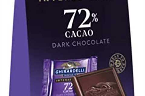 Intense Dark Chocolate Squares 72% Cacao Individually Wrapped Chocolates, Medium Bag, 4.1 Ounce