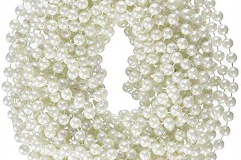 Rhode Island Novelty 48-Inch 12mm Faux Pearl Necklace, White, Pack of 12