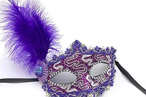 Costume Mask Feather Masquerade Mask Halloween Mardi Gras Cosplay Party Masque