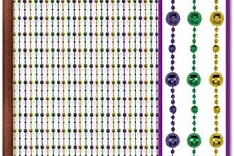 Purple Green And Gold Disco Ball Bead Curtain