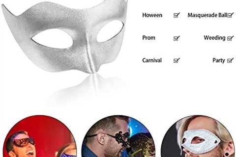 Masquerade Mask For Men Mardi Gras Mask Halloween Venetian Party Wear Mens Black Stylish Design