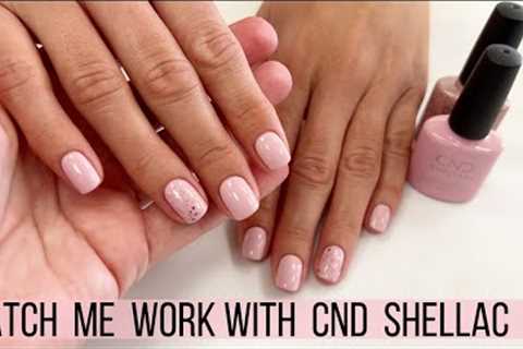 CND Shellac Powder Pink Manicure