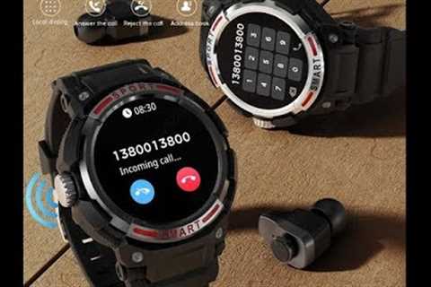Gifts for Men That''ll Impress Any GuyNew GT100 2 in 1 Men Smart Watch With TWS Earbuds AMOLED