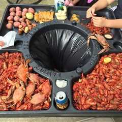 Host The Ultimate Cookout with this Crawfish Table from Amazon | Has Cupholders, Paper Towel..