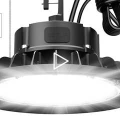 JC-LGL LED High Bay Light 200W Super Bright 32,000LM (150LM/W) 1-10V Dimmable, 5' Cable with Plug