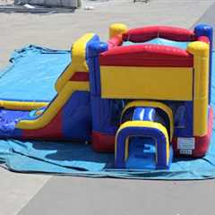 Jumpin Joy Party Rentals Introduces Versatile Red Blue Double Lane Combo Bouncers in Pflugerville
