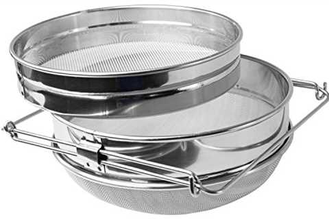 Honey Strainer: Double Sieve Stainless Steel Beekeeping Tool