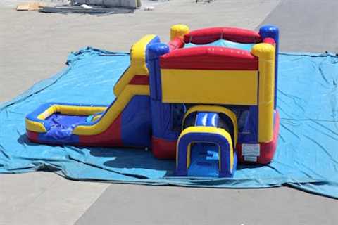 Jumpin Joy Party Rentals Introduces Versatile Red Blue Double Lane Combo Bouncers in Pflugerville