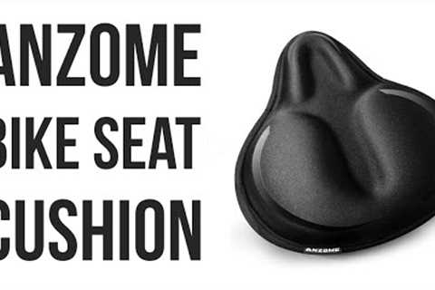 ANZOME Bike Seat Cushion, Wide Foam & Extra Soft Gel Exercise Bike Seat Cushion