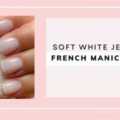 Soft White Jelly French Manicure Nails