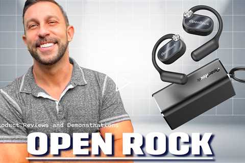 Open Rock X Open-Ear Headphones, Upgraded Silicone Earhooks, 48Hrs Playtime