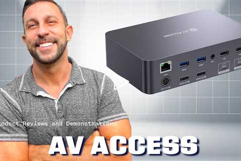 AV Access 4K KVM Switch Dock 2 Monitors 2 Laptops, Ideal for Home Office & Gaming