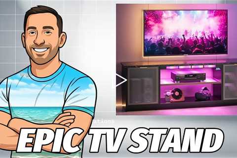 Bestier Gaming TV Stand with Music Sync Light