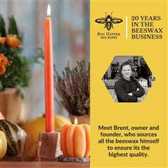 12-Hour Hand-Dipped Pure Beeswax Candle Tapers - 12-Inch Pumpkin Scented