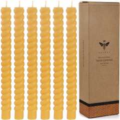 DEYBBY Natural Beeswax Candles - Dripless & Smokeless 10