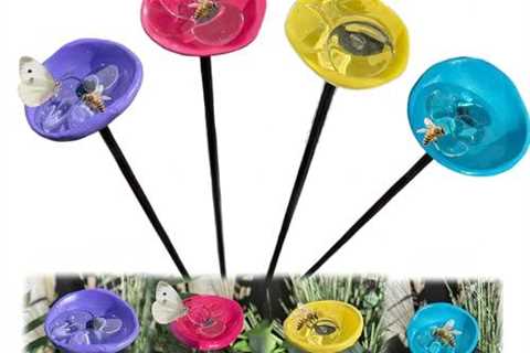 Metal Bee Watering Station - 4 Pack Garden Feeder