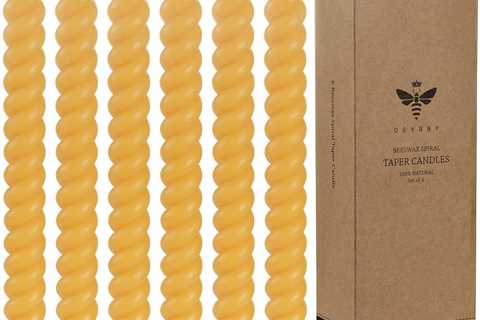 DEYBBY Natural Beeswax Candles - Dripless & Smokeless 10
