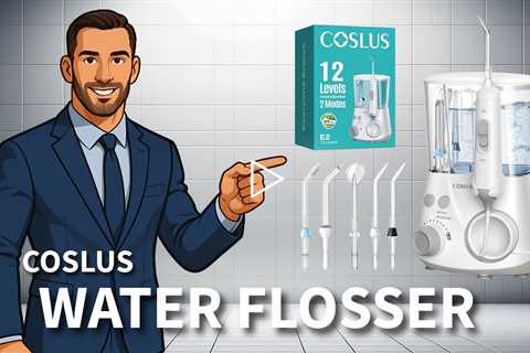 COSLUS E2 Advanced Water Flosser for Teeth - 2 Modes & 12 Pressure Settings - 5 Jet Tips