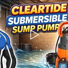 Cleartide Submersible Sump Pump, Smart Water Sensor Auto On/Off, Manual/Auto Mode, 1/3HP, 2790GPH