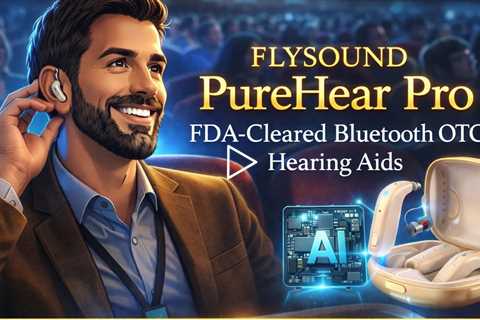 FLYSOUND PureHear Pro H8 & H9 - FDA Cleared Bluetooth OTC Hearing Aids - 60dB Gain, AI Algorithm