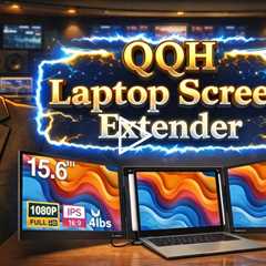 QQH Z80 Triple Laptop Screen Extender, 15.6 Triple Portable Monitor with Ultra-Slim FHD IPS Dis. P