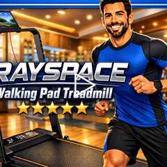 RAYSPACE Walking Pad Treadmill w/12% Incline & Adjustable Height , 4 in 1 Folding Under Desk Design