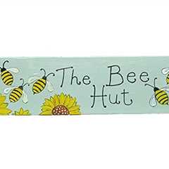 Customized Wooden Bee Hive Garden Sign