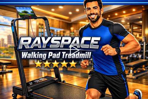 RAYSPACE Walking Pad Treadmill w/12% Incline & Adjustable Height , 4 in 1 Folding Under Desk Design